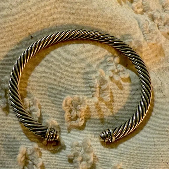 David Yurman Classic Elegant 925 Silver Cable Bracelet - Picture 2 of 5